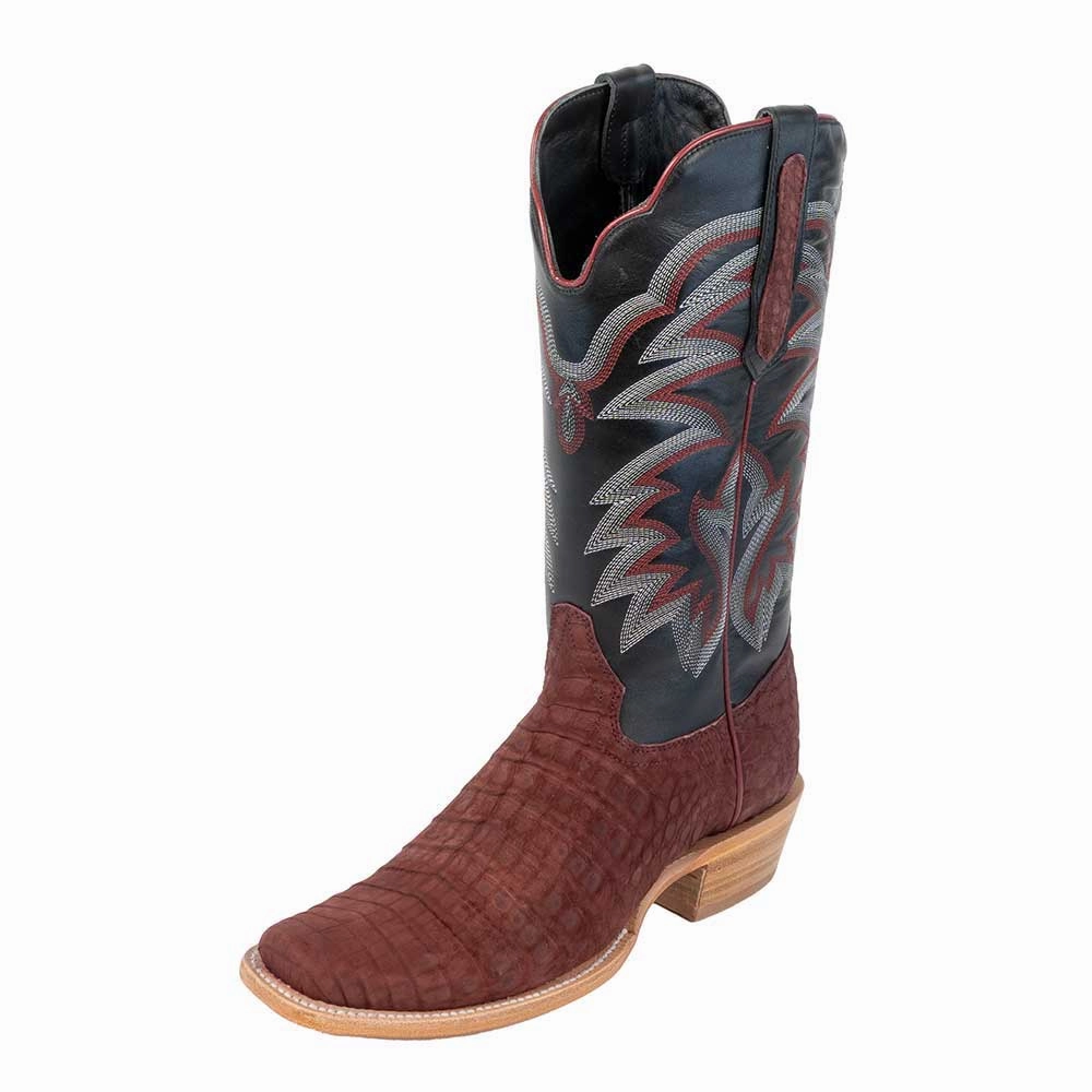 R. Watson Nubuck Rhubarb Caiman Men's Boots Padded Interior Cold Weather Commuter Wide Sole