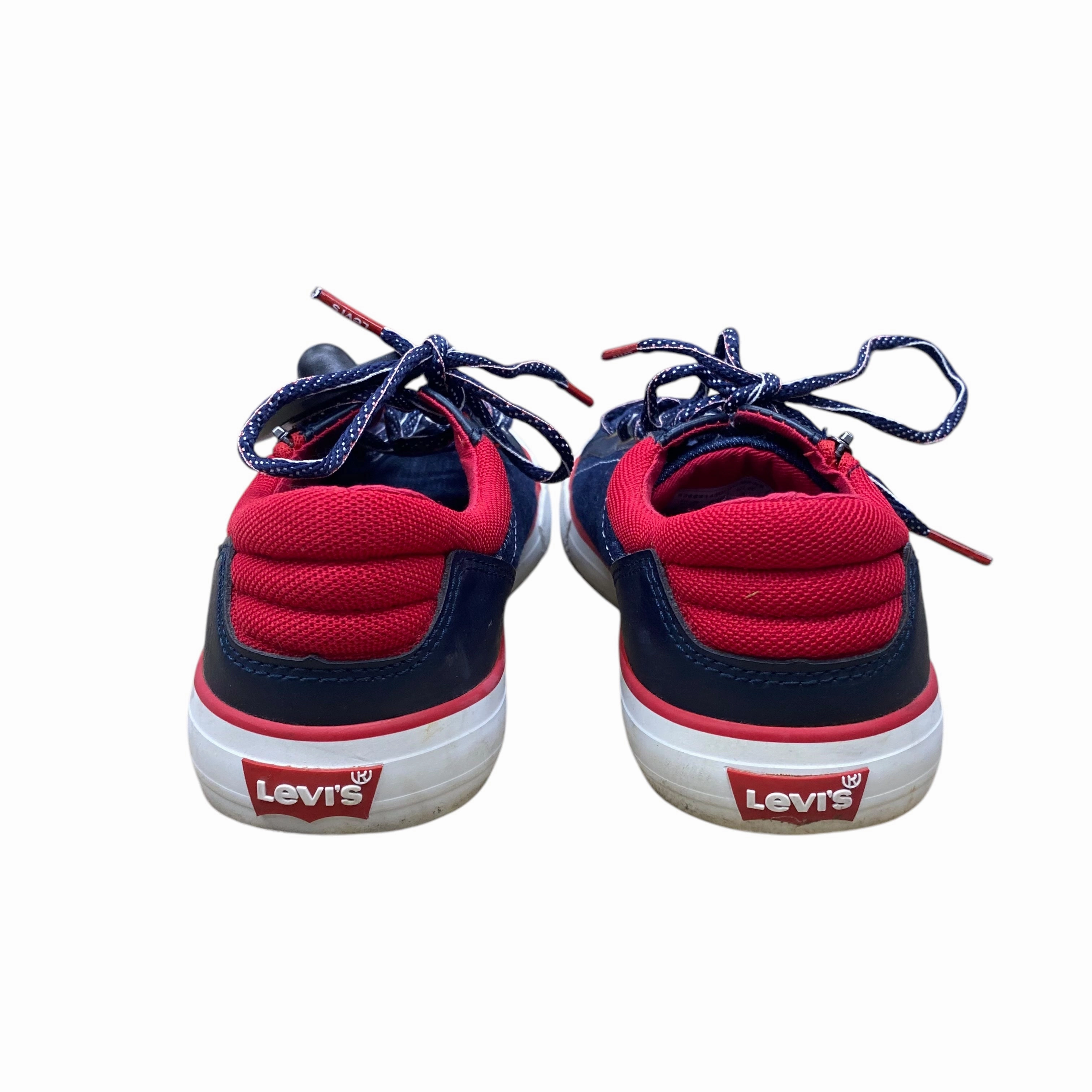 Gym suitable Shoes Sneakers By Levis In Blue Red & White, Size:5.5