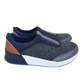 Move All Day Shock Absorbing Foam Shoes Sneakers By Lands End In Blue & Brown, Size:9