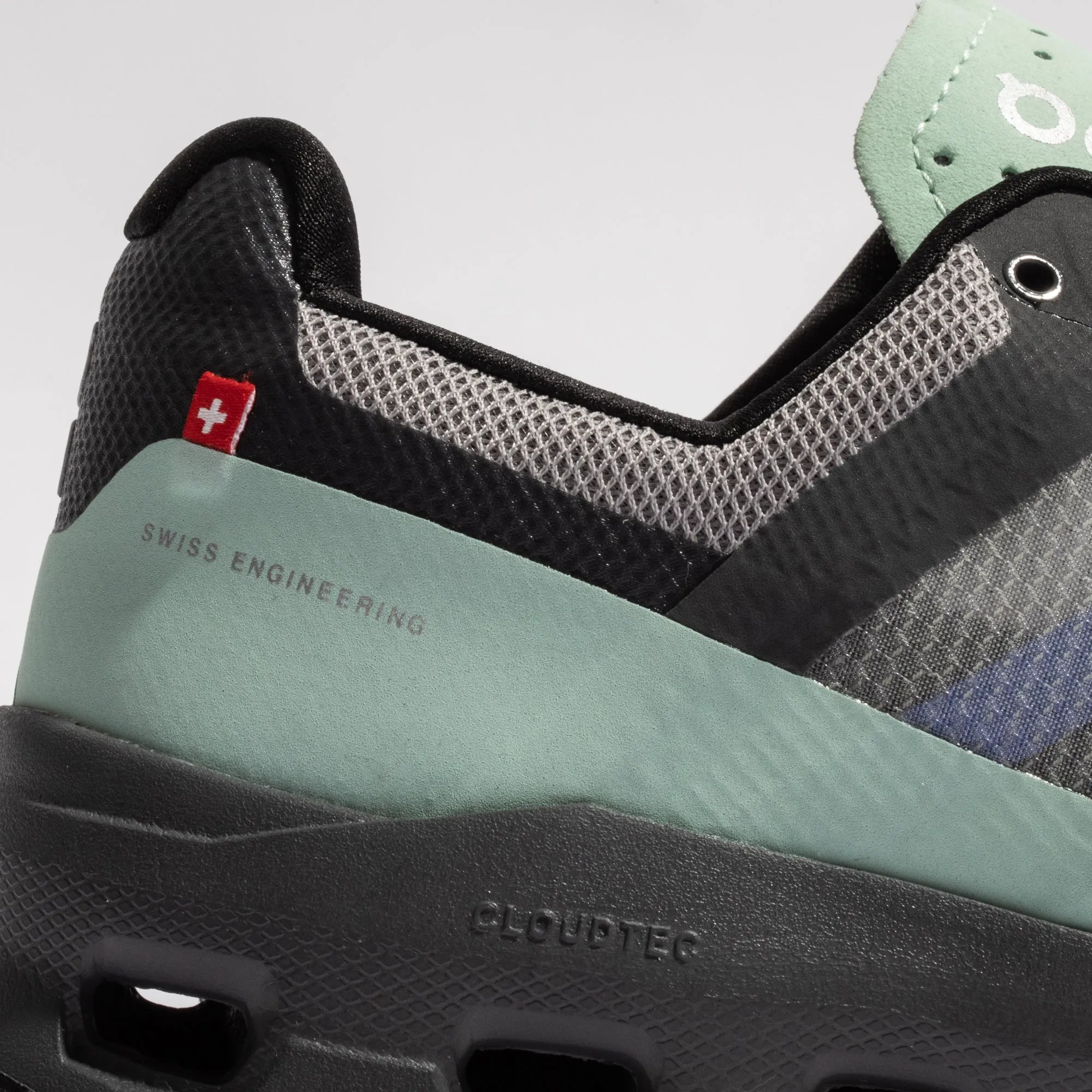 On Running Mens Cloudvista Shoes 'Alloy' water - repellent upper shoes