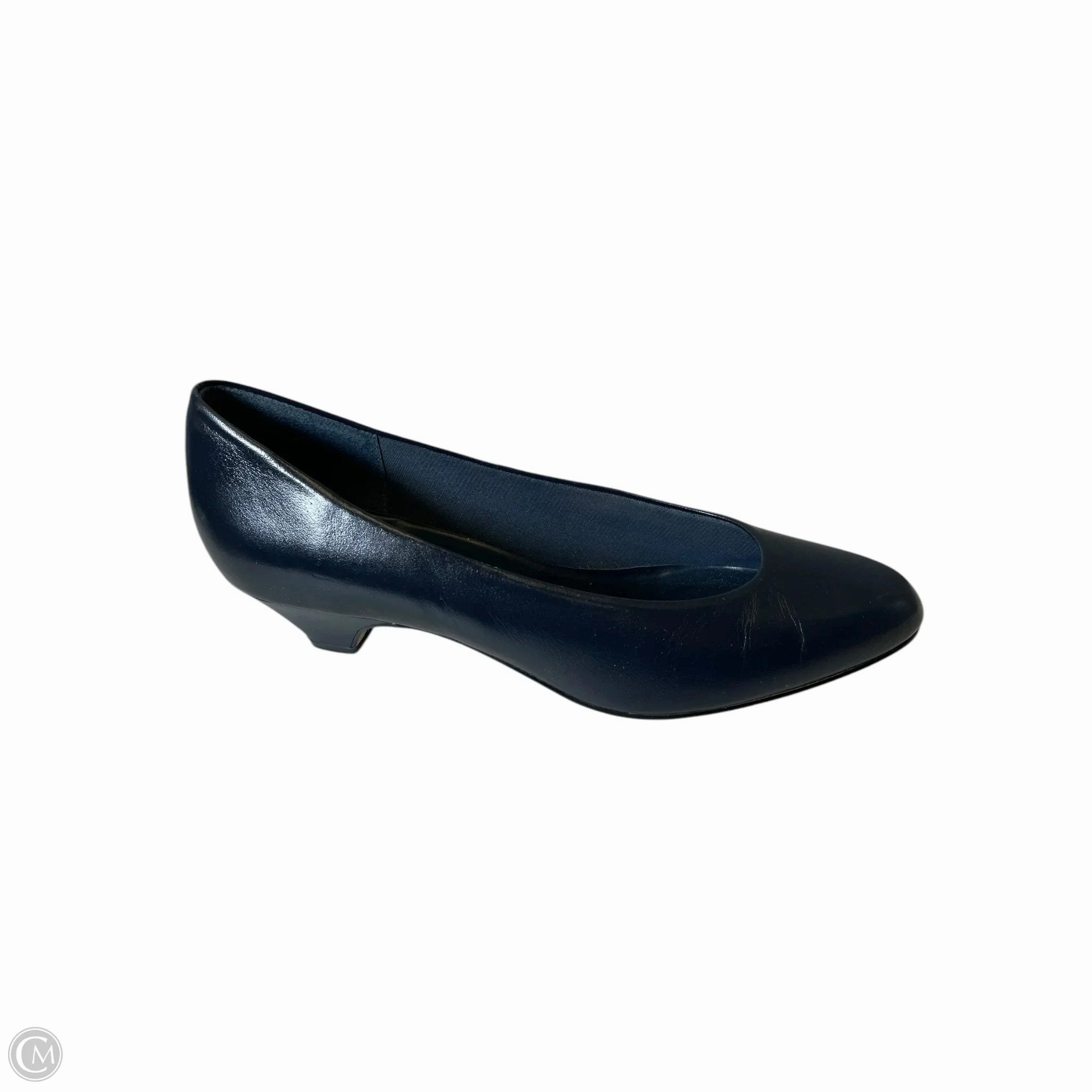 Shoes Heels Block By Naturalizer In Navy, Size: 7 Soft Leather Holiday Office Shoes