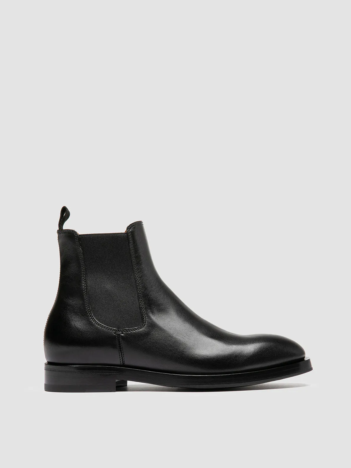 Multi-Function Wear Vintage Style ORTEGA 003 - Black Leather Chelsea Boots