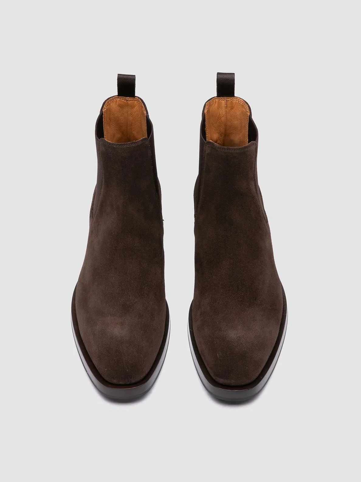 ORTEGA 003 - Dark Brown Suede Chelsea Boots All-Weather Design.