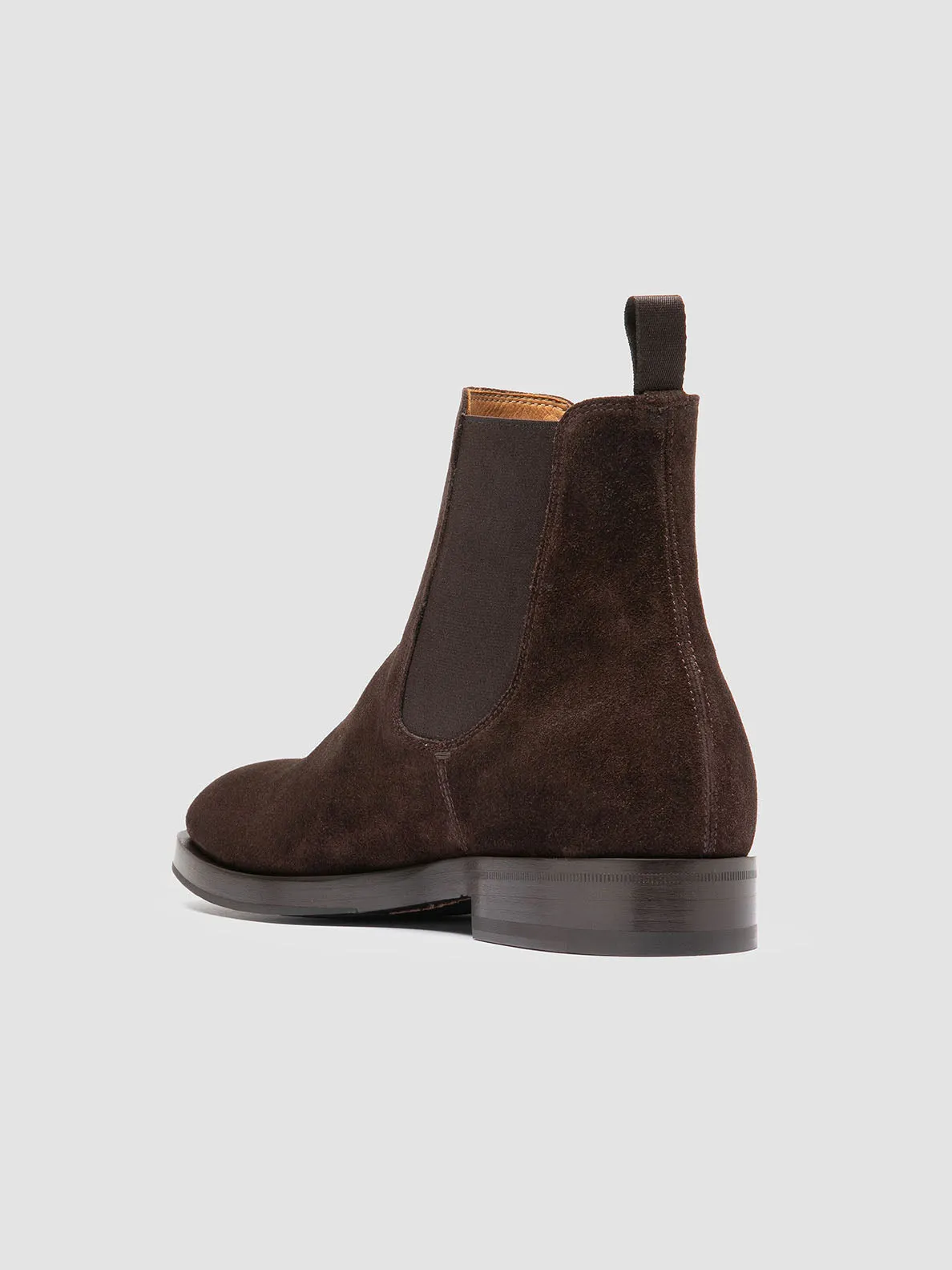 ORTEGA 003 - Dark Brown Suede Chelsea Boots Stable Support Rough Terrain