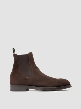 ORTEGA 003 - Dark Brown Suede Chelsea Boots Easy Care Water-resistant