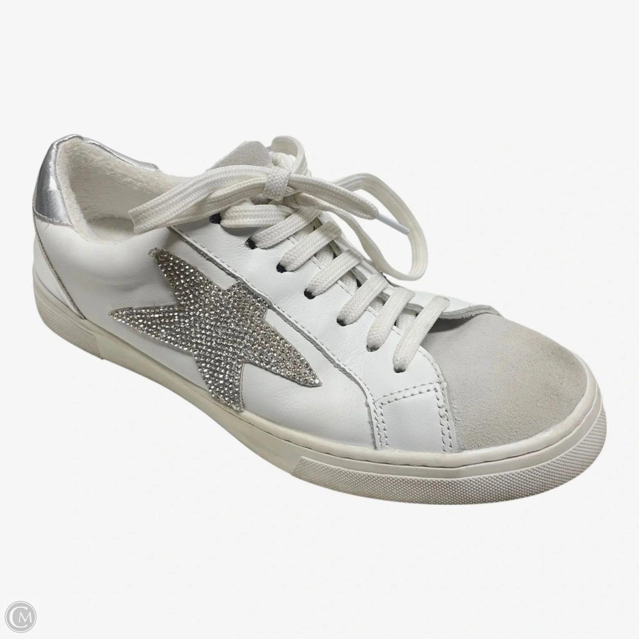 Foam Pod Cushioning Shoes Sneakers By Steve Madden In Silver & White, Size: 9