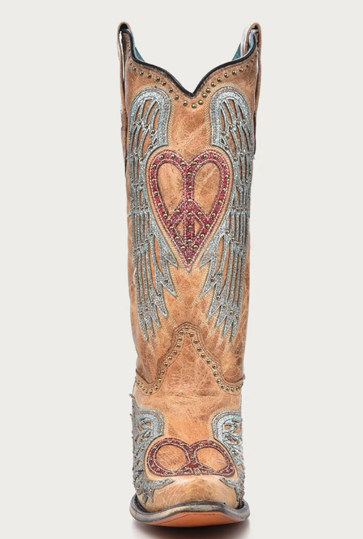 Northern Resident Urban Exploration Corral Ladies Heart and Wings Overlay Boots Style A4235
