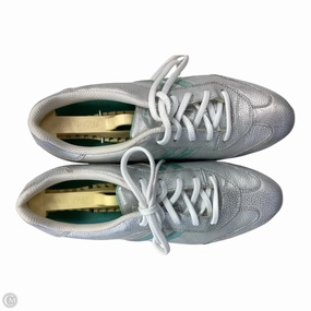 Ankle Support Features Ultra Light Frame Shoes Sneakers By Skechers In Silver, Size: 7.5