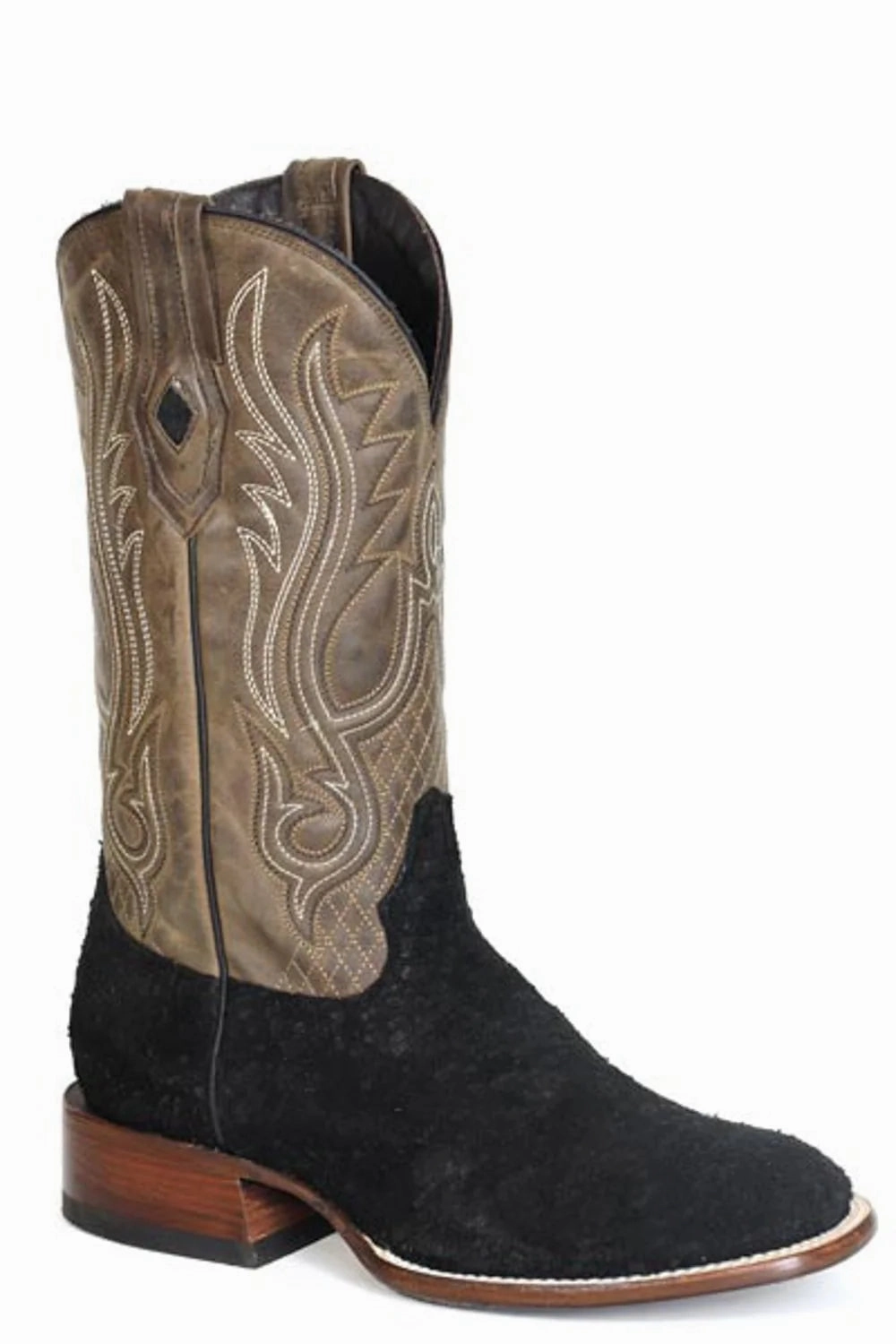 Stetson Men's River Horse Exotic Hippopotamus Western Boots Protective Finish Rough Terrain