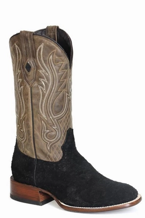 Sleek Outline Comfort Fit Stetson Men's River Horse Exotic Hippopotamus Western Boots