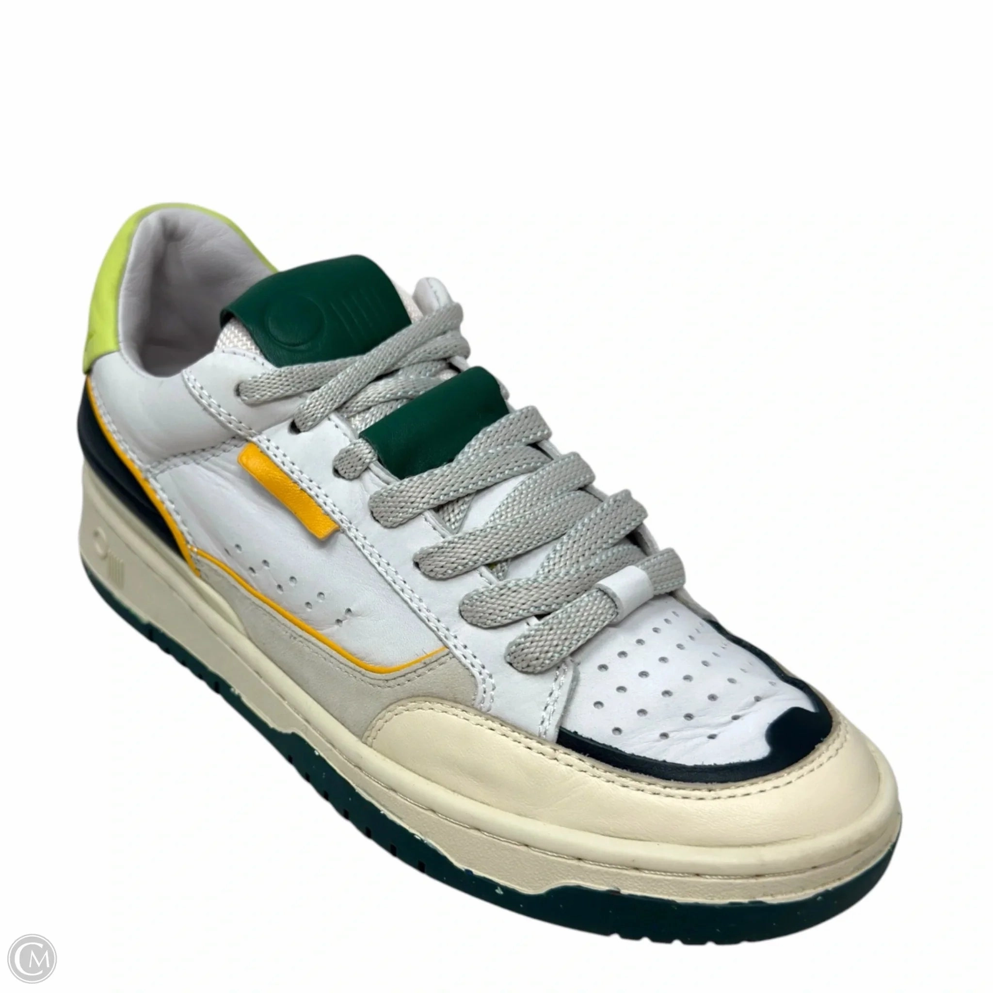 Foam Insert Comfortable Exercise Paris Sneakers By Oncept In Ivory/Green, Size: 6