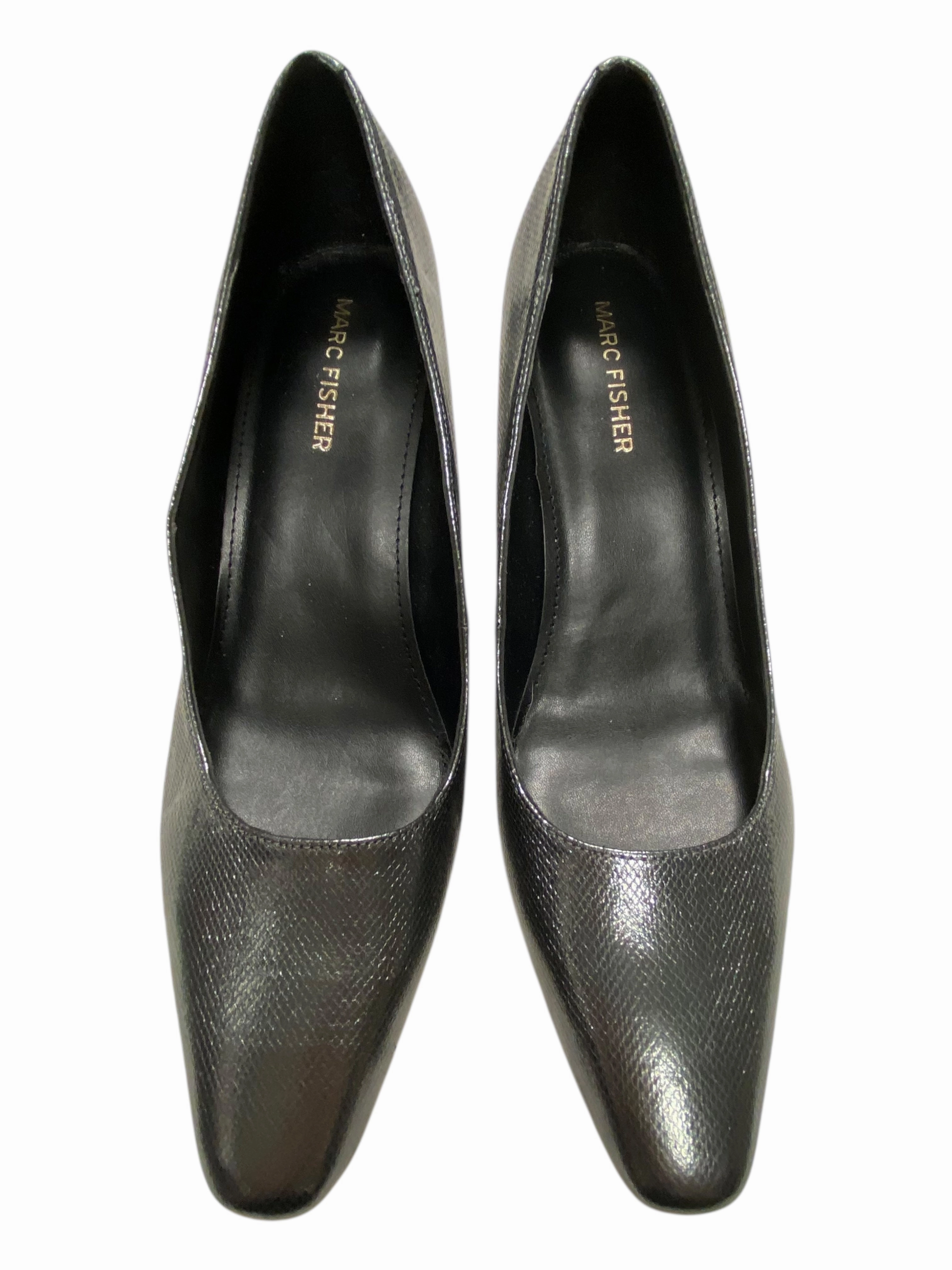 Shoes Heels Block By Marc Fisher In Silver, Size:8.5 Luxury Dress Shoes Sporty Heeled Shoes