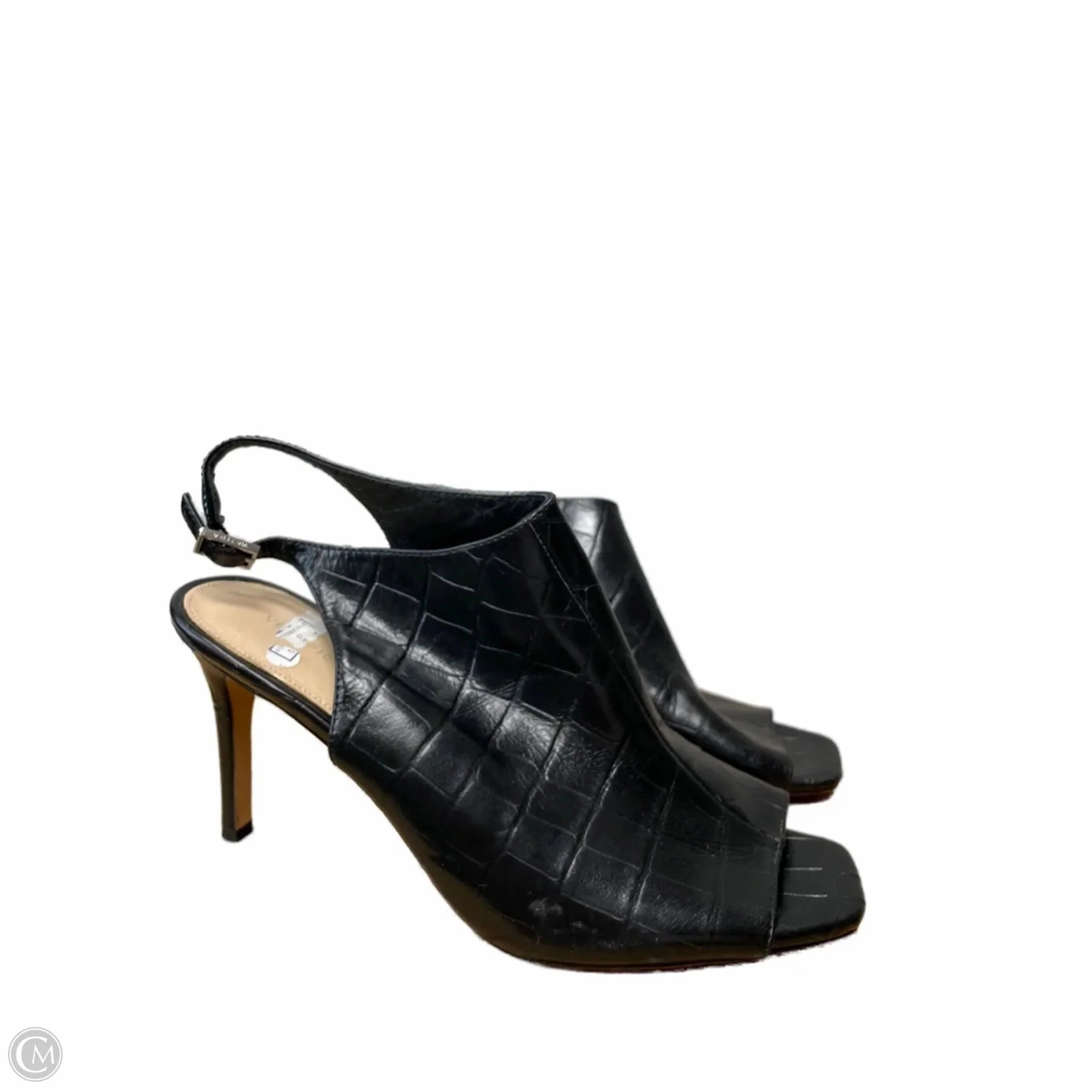 lace up closure Indoor Shoes Heels Stiletto By Via Spiga In Black, Size: 8