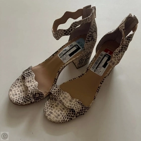 Ankle Strap Heels Shoes Heels Block By Inc In Animal Print, Size: 8