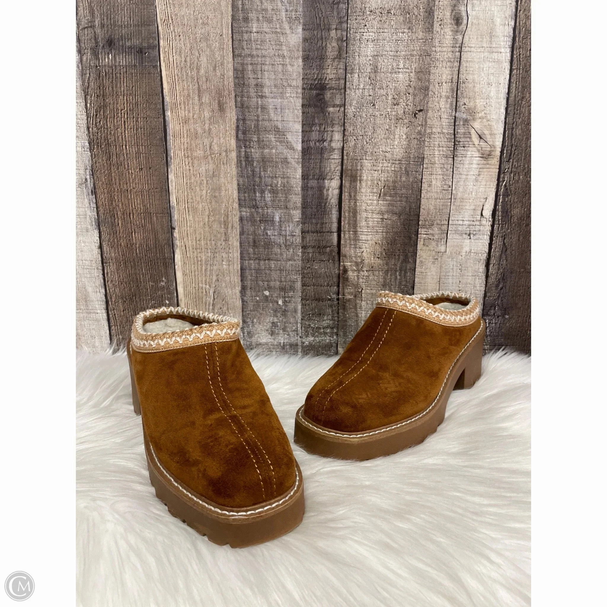 Lightweight Upper Shoes Heels Block By Steve Madden In Brown, Size: 6.5