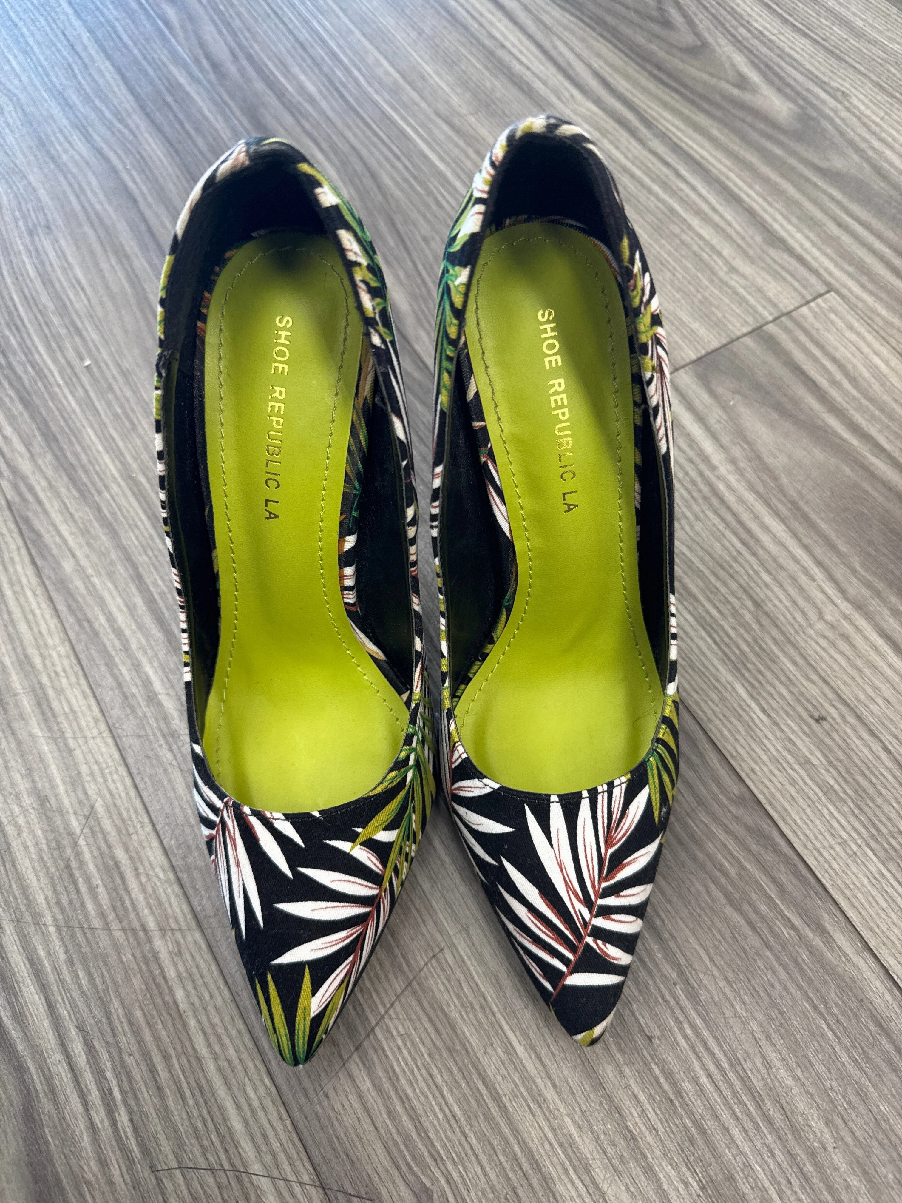 Shoes Heels Stiletto By Clothes Mentor In Tropical Print, Size: 6.5 Durable Material Glamorous Stilettos