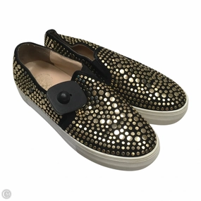 Bouncy Cushioning Shoes Sneakers By Vince Camuto In Black & Gold, Size: 6