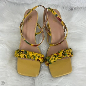 Shoes Heels Block By Clothes Mentor In Yellow, Size: 9 Traction Outsole