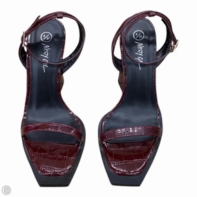 Heel Boots Shoes Heels Block By Nasty Gal In Red, Size: 6.5