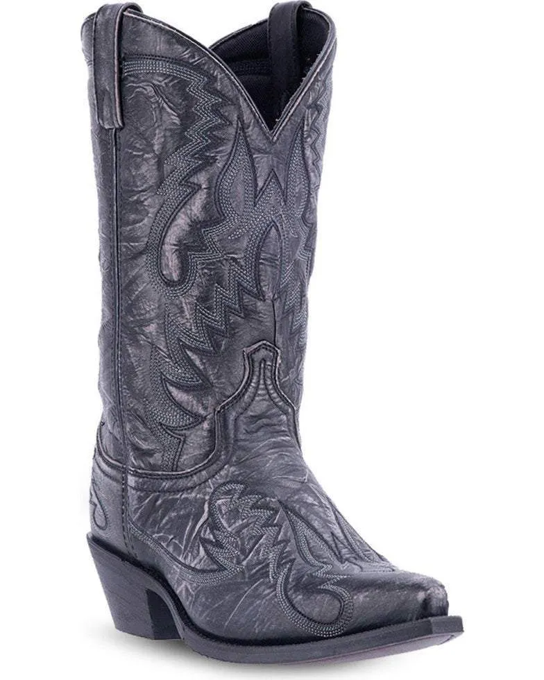 Laredo Mens Garrett Distressed Western Boots Style 68407 Stretchable