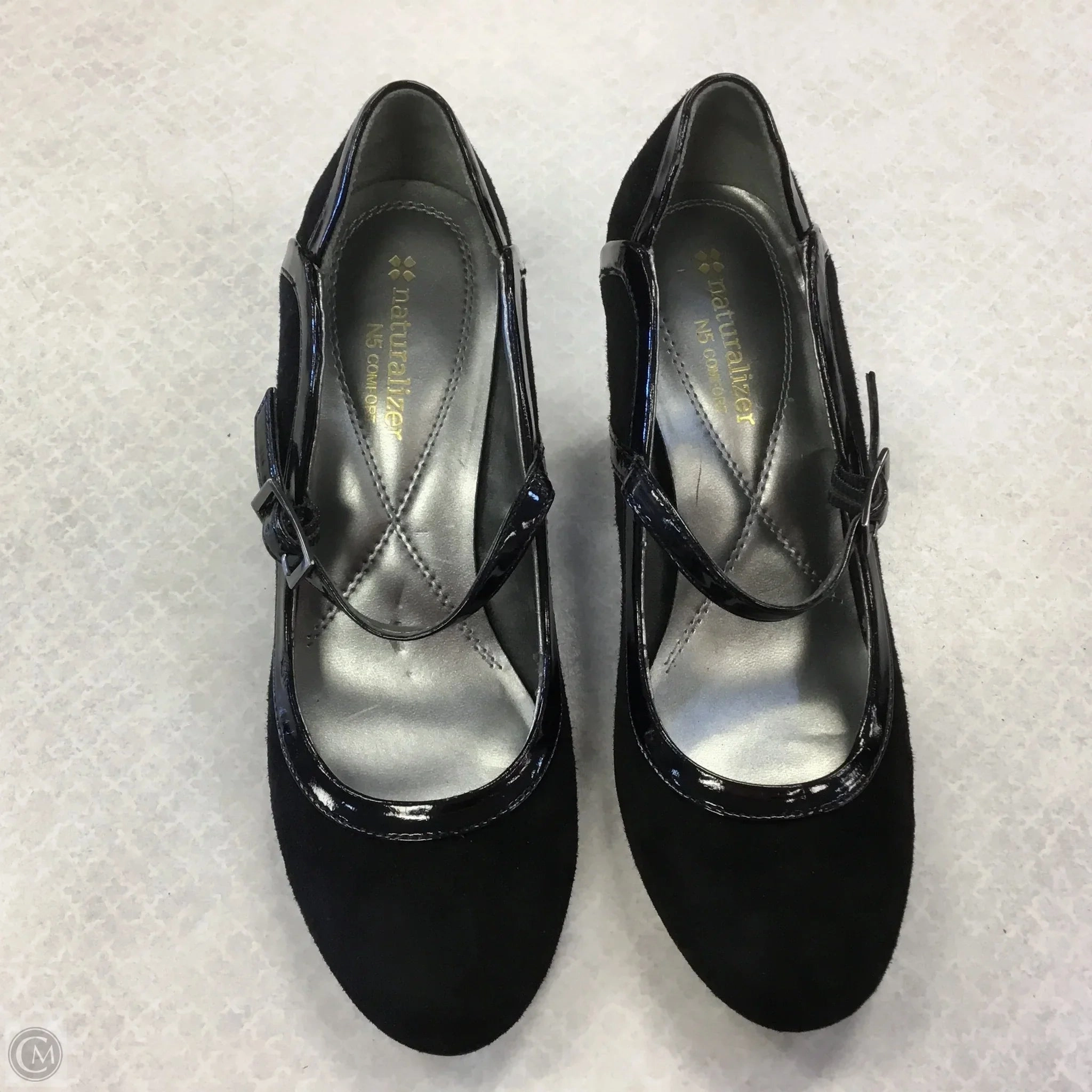 High Top Style Soft Insole Shoes Heels Stiletto By Naturalizer In Black, Size: 6