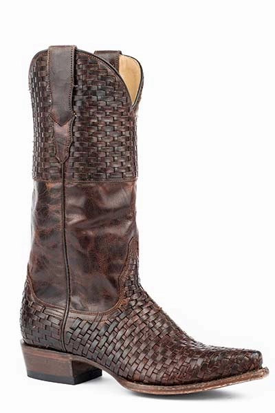 Grey Storm Comfortable Movement Roper Brown Ladies Snip Toe Brown Boot Style 12-021-6105-1257