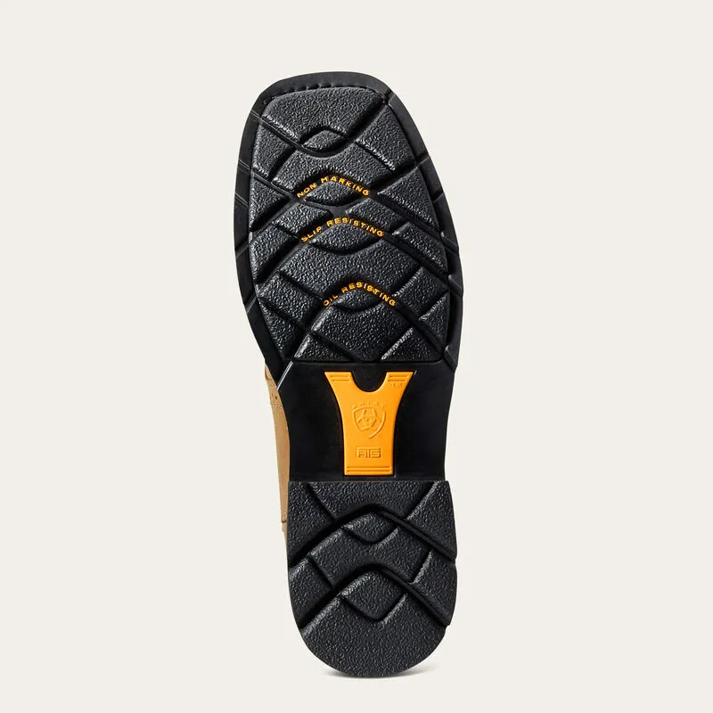 Industrial Walk Ariat Sierra Pull-On Western Square Toe Work Boots Style 10010148