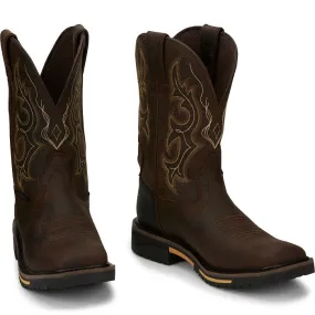 All Weather Fit Causal Booties Justin Mens Joist Waterproof Work Boots Style SE4624