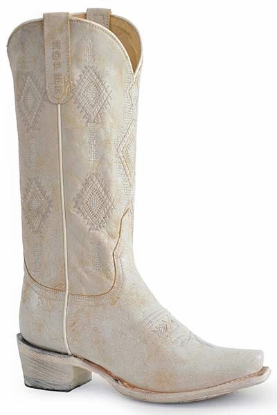 Cold Weather Gear microfiber Roper Ladies Snip Toe White Aztec Boot Style 09-021-7619-8510