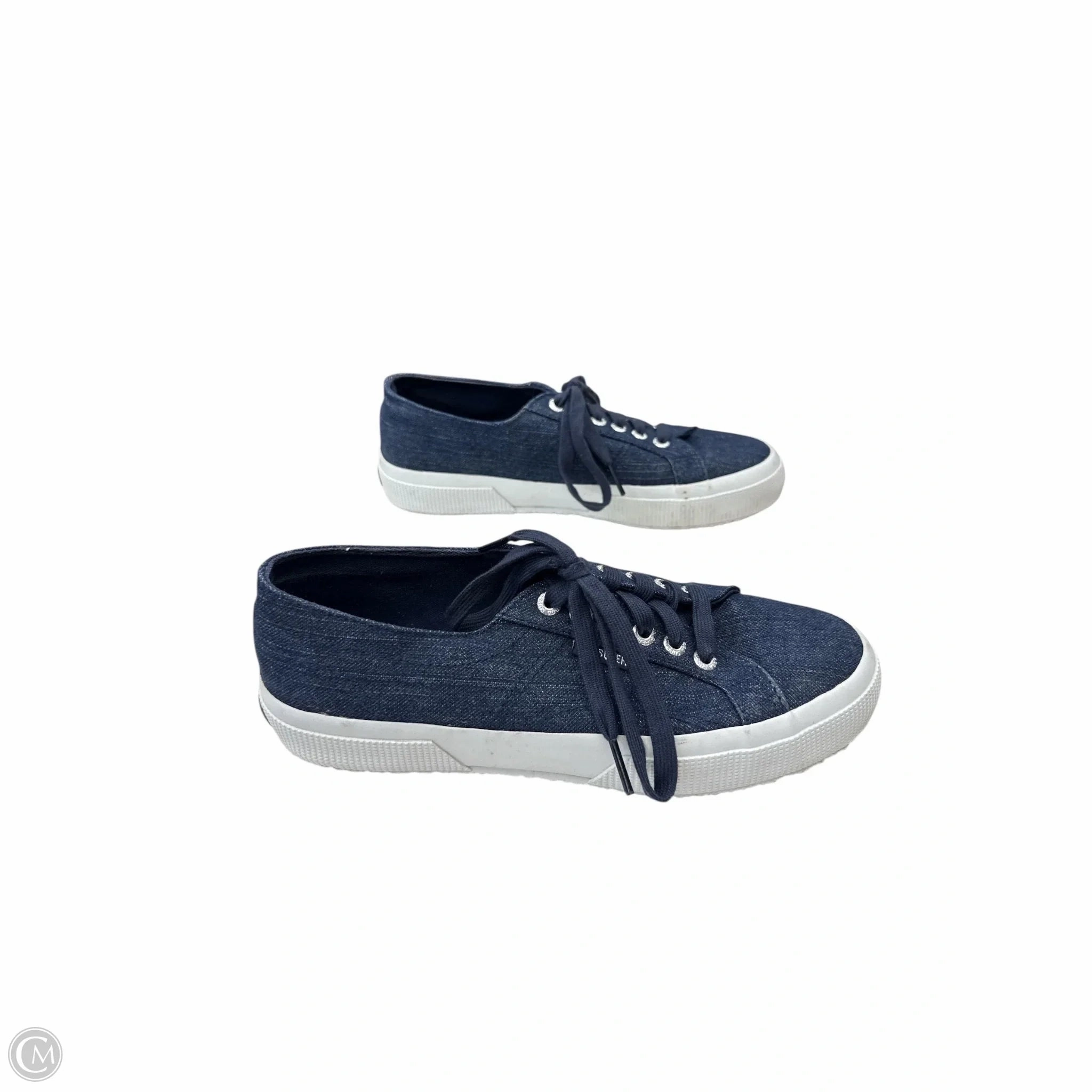 All Day Comfort Technology Shoes Sneakers By Superga In Blue Denim, Size: 8