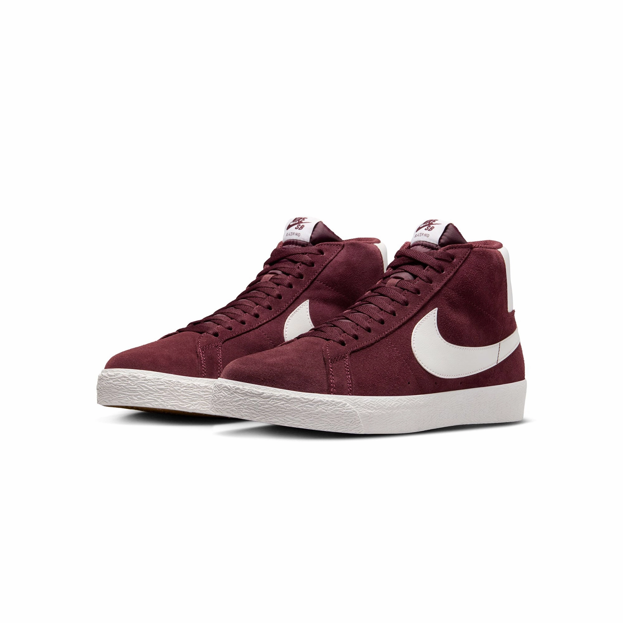 Nike SB Blazer Mid Burgundy Crush Shoes breathable mesh shoe aspect