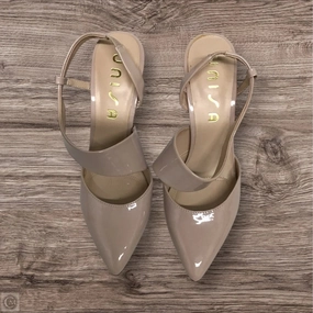 Shoes Heels Stiletto By Unisa In Beige, Size: 8.5 Metallic Heels