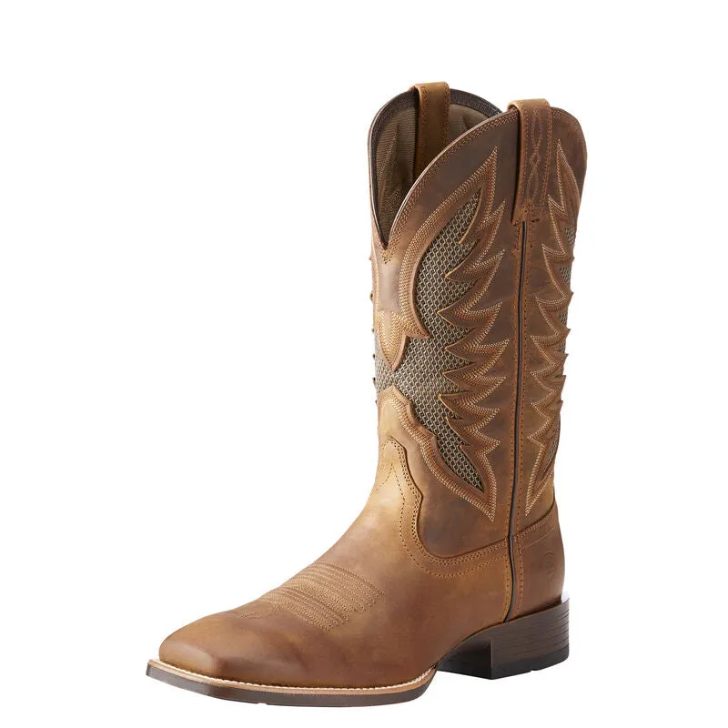 Heavy Grip Ariat Mens VentTEK Ultra Quickdraw Square Toe Cowboy Boots Style 10023129