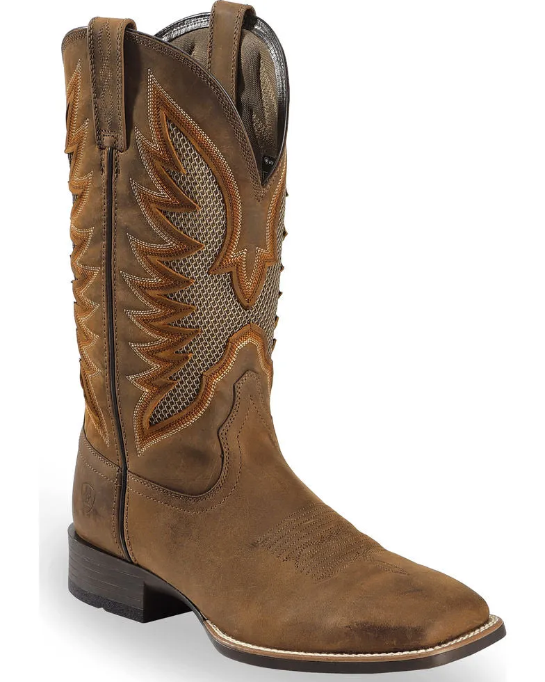 Seamless Comfort Comfort Seeker Ariat Mens VentTEK Ultra Quickdraw Square Toe Cowboy Boots Style 10023129