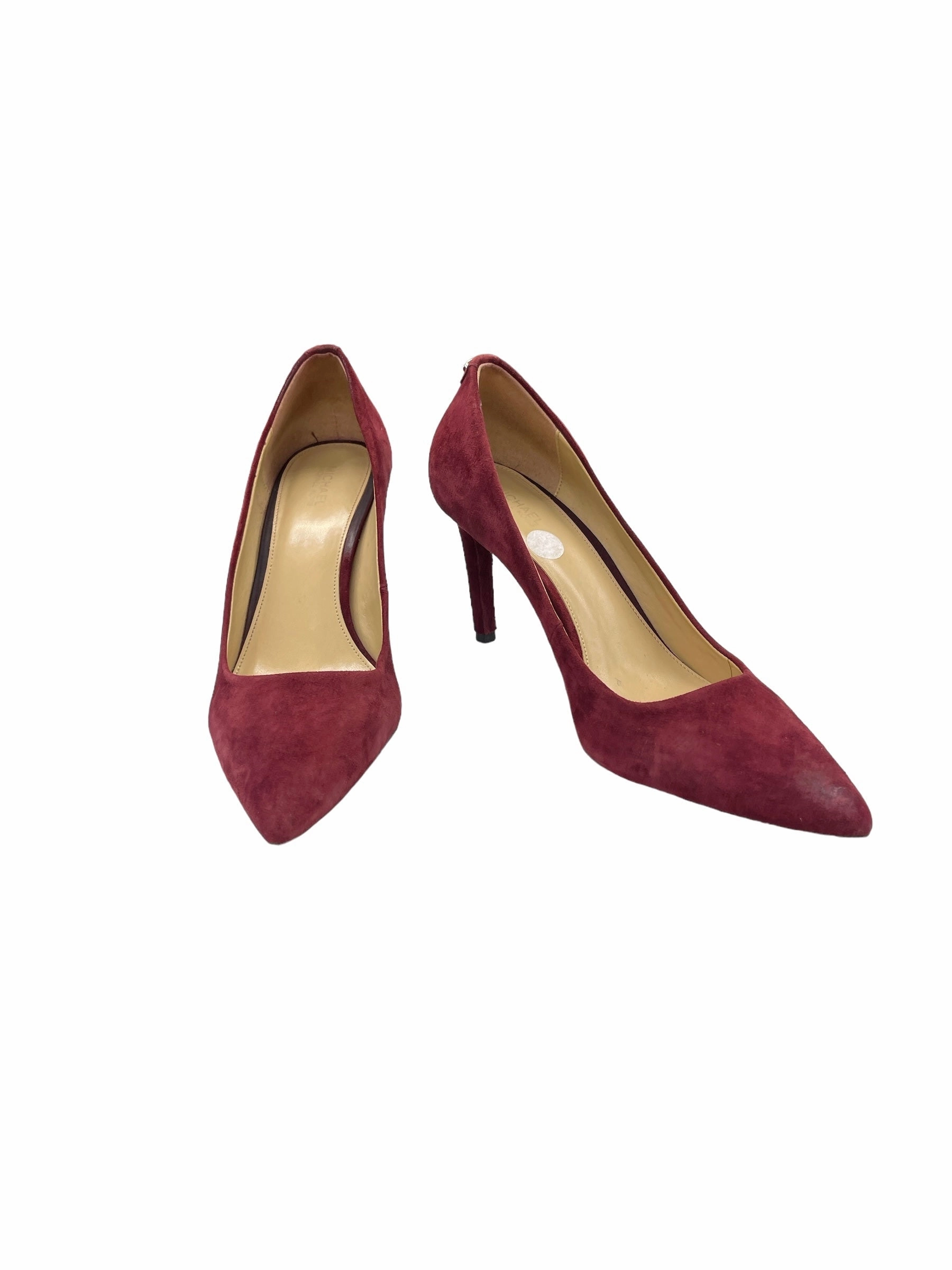 Red Shoes Heels Stiletto Michael By Michael Kors, Size 9 Clear Sandals for Weddings Comfortable Heels for Work