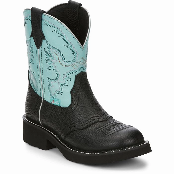 Quality Wear Justin Ladies Gemma Light Blue Boots Style GY9905
