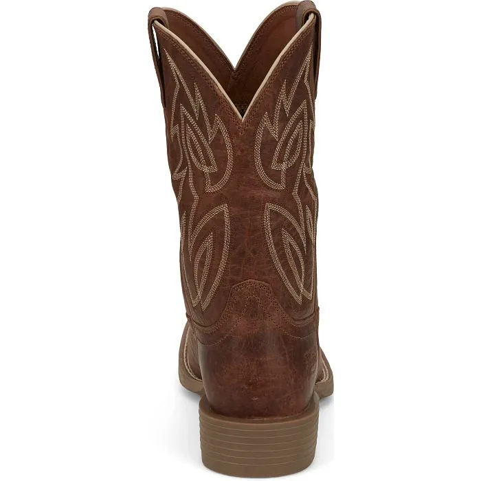 JUSTIN MENS CANTER SQUARE TOE WESTERN BOOTS STYLE SE7516 Nature Lover