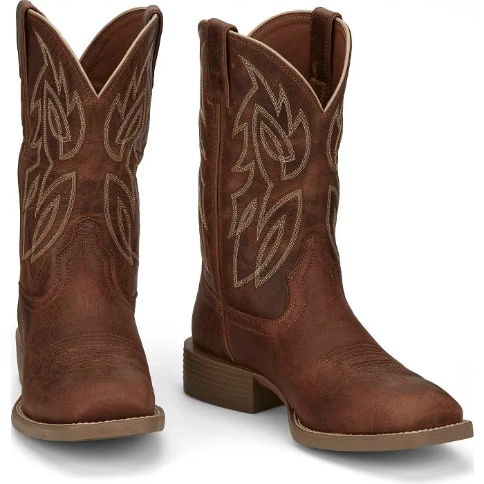 Protective Fit JUSTIN MENS CANTER SQUARE TOE WESTERN BOOTS STYLE SE7516