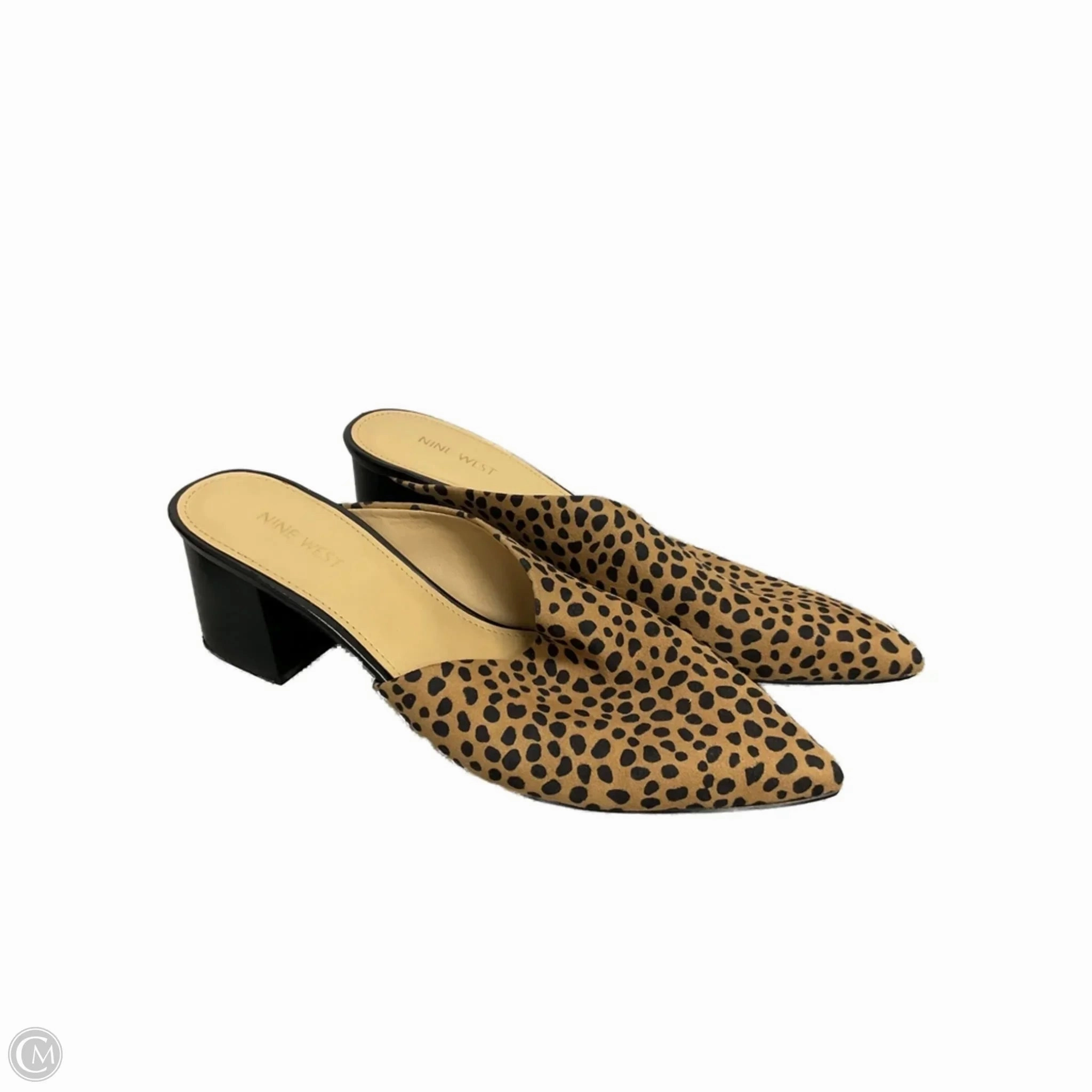 Shoes Heels Block By Nine West In Animal Print, Size: 11 Low Top