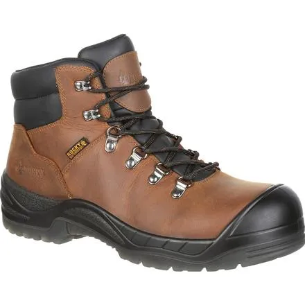 ROCKY WORKSMART COMPOSITE TOE WATERPROOF WORK BOOT Style RKK0245 Slip Resistant Rainy Day Commuter Classic Comfort