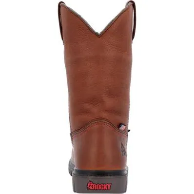 ROCKY WORKSMART WATERPROOF COMPOSITE TOE PULL-ON WORK BOOT RKK0402 Wide Cut Ergonomic Design