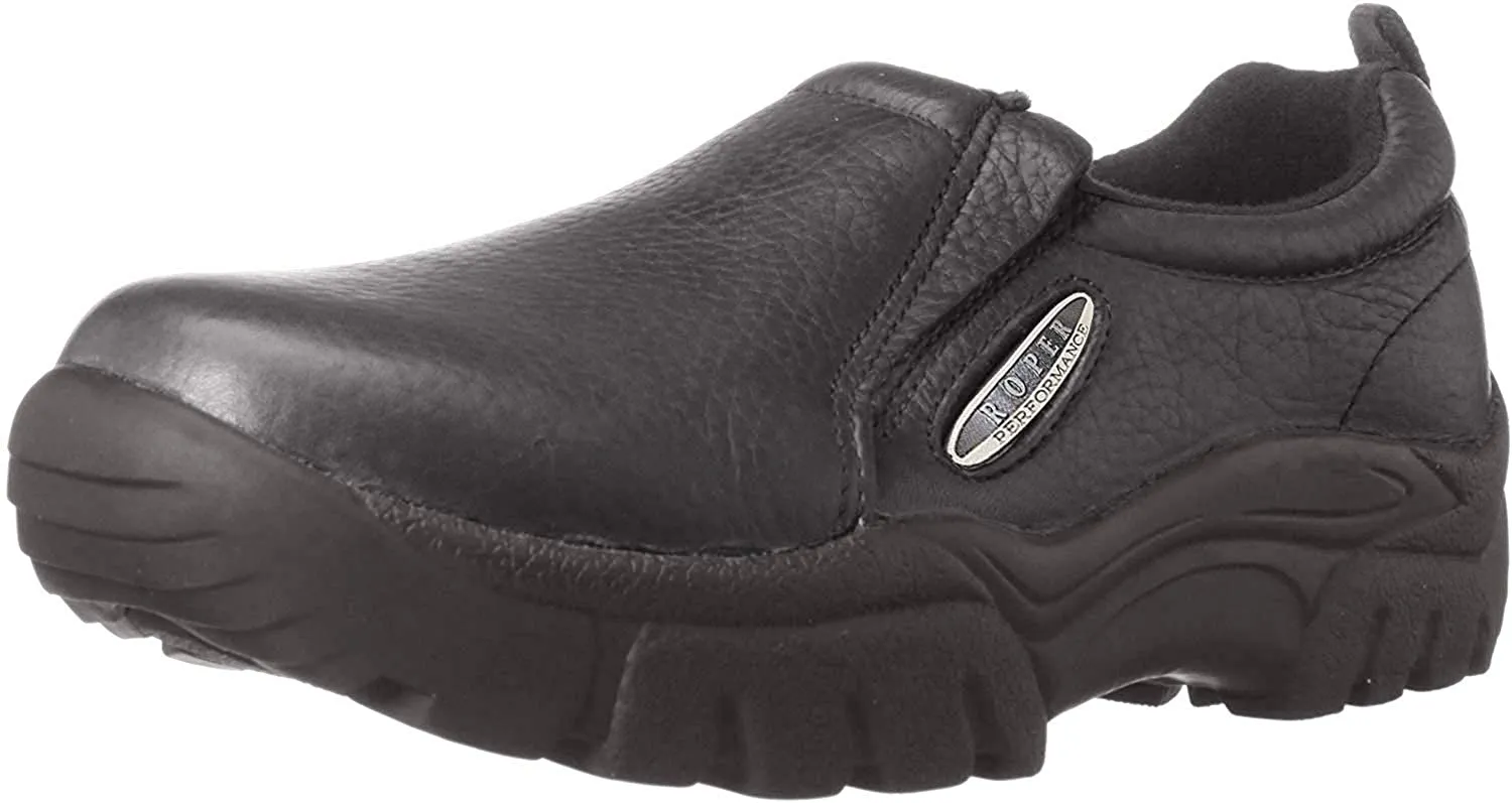 Roper Boots Mens Smooth Black Tumbled Style  09-020-0601-0208 Fleece Soft