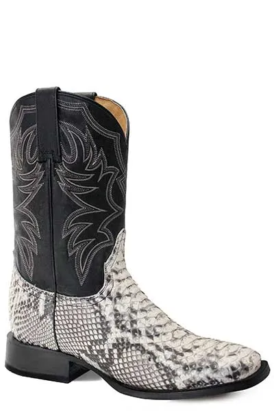 ROPER MENS PEYTON PYTHON SQUARE TOE BOOTS STYLE  09-020-6500-8172 Minimal Weight