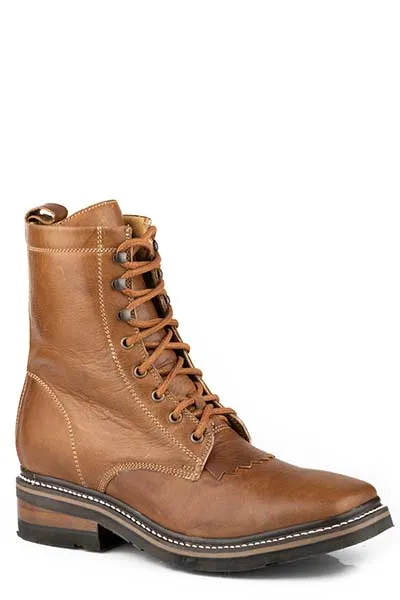 Roper Mens Work It Hard Lace Up Boots Style 09-020-8620-8565 Young Professional Mid Length