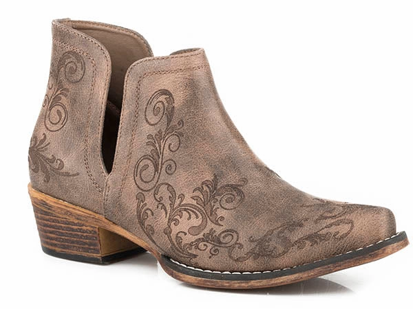 Western Ride Minimal Weight Roper Ladies Ava Ankle Boots Style 09-021-1567-2639