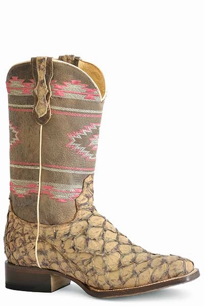 ROPER LADIES BIG FISH AZTEC BOOTS STYLE 09-021-6500-8543 Soft Interior