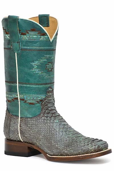 ROPER LADIES OAKLEY PYTHON BOOTS STYLE 09-021-6510-8488 Wide toe box Easy to Wear