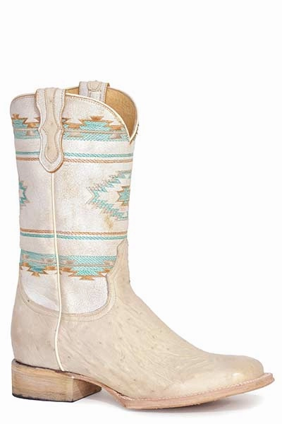 ROPER LADIES OPAL OSTRICH BOOTS STYLE 09-021-6500-8537 ErgonomicDesign