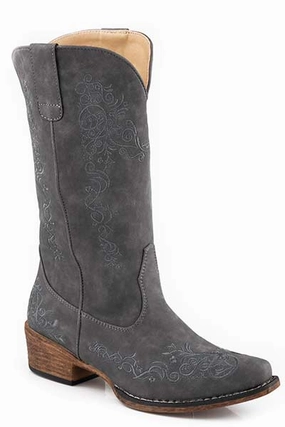 Roper Ladies Riley Scroll Snip Toe Boots Style 09-021-1566-3127 Sleek Style