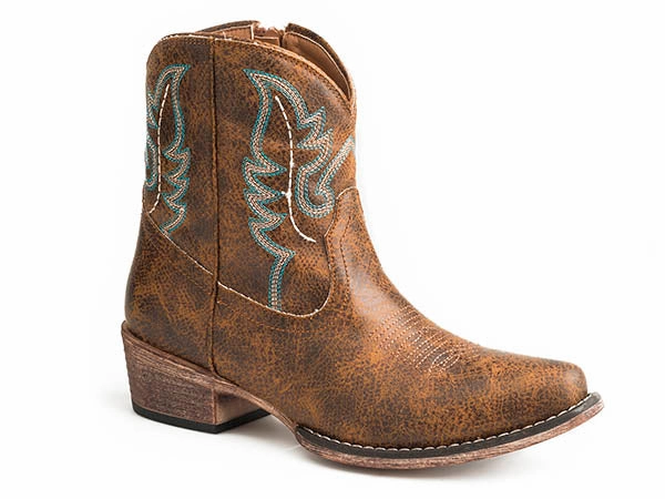 Roper Ladies Shay Shortie Boots Style 09-021-1567-2505 Zipper Closure